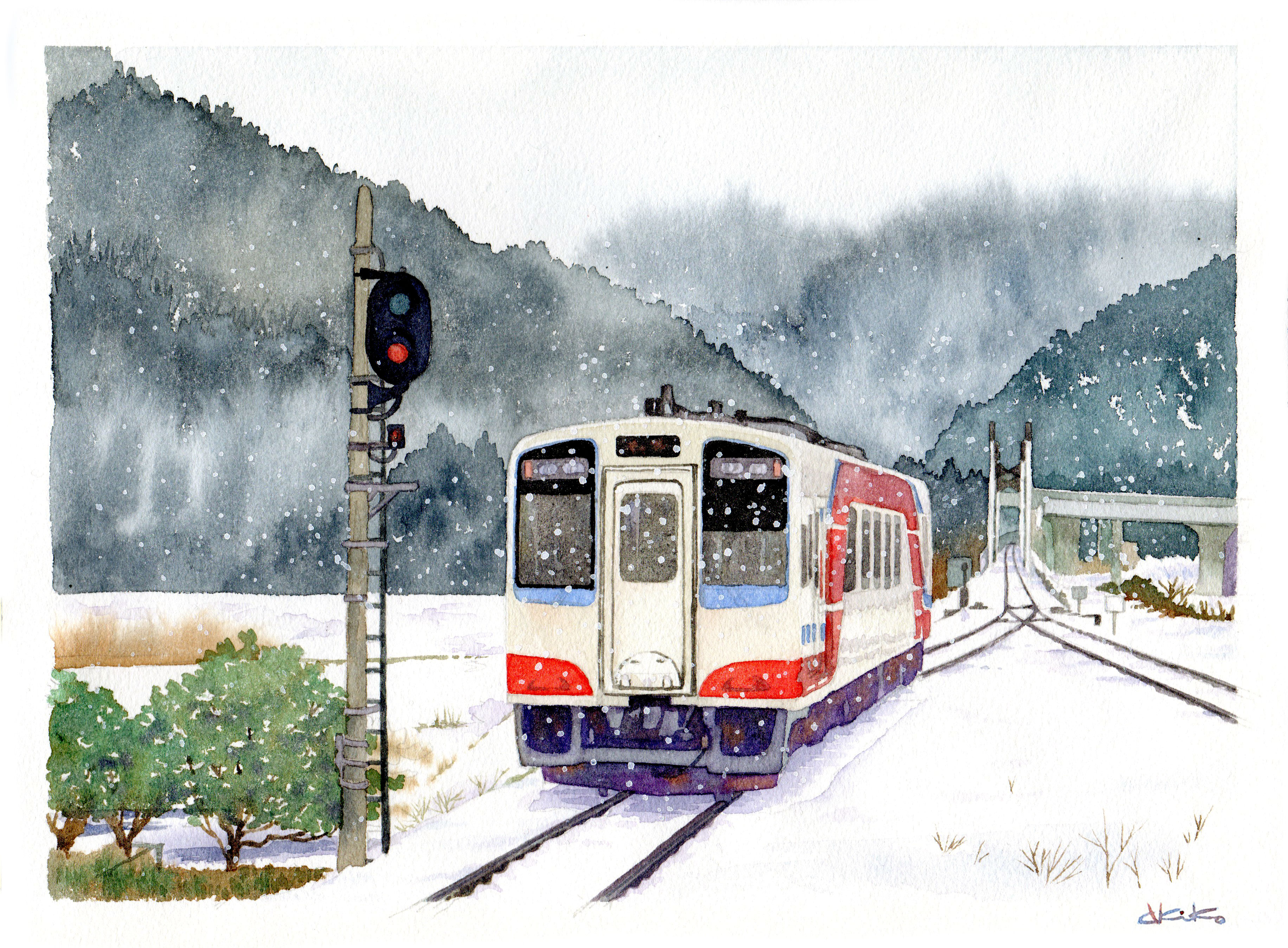 三陸鉄道と雪